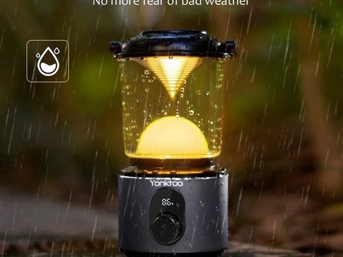 NEW Camping Lights, 10400mAh Camping Lantern USB-C Rechargeable Running 350Hrs, Camping Lamp with LED Screen, 5 Light Modes Waterproof