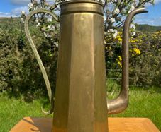 Antique Art Nouveau German Brass Coffee Pot  Kallmeyer & Harjes 55cm high