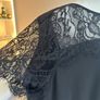 Brand-new Ladies Black Chiffon Lace Short Sleeved Top from David Emanuel Image 7