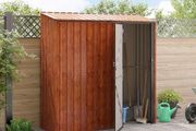 Garden Sheds Brown 203.5 x 73 x 200 cm Metal