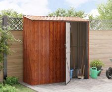 Garden Sheds Brown 203.5 x 73 x 200 cm Metal