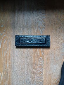 Black metal Letterplate
