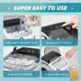 Ice Maker Machine Countertop Ice Cube Maker with Portable Handle, 9 Ice Cubes in 6 Mins, Self-Cleaning Compact Ice Maker 12 kg in 24 Hrs, with Ice Scoop and Basket for Home/Kitchen/Office/Bar Image 5