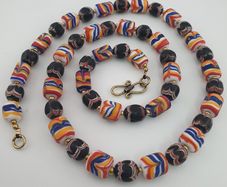 Antique Venetian Style Trade Glass Beads Necklace