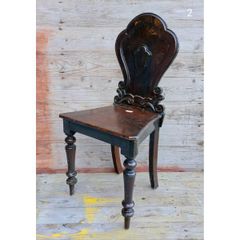 Antique Mahogany Hall Chair  KAS294