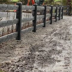 Concrete Ranch Rail fencing