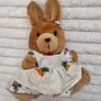 Vintage TCC Continuity Holdings 1995 Bunny Rabbit Floral Dress Soft Plush approx. 24 cm. (with ears) Used Please see photos Image 2