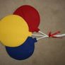 Set of 3 Balloons Felt Decoration - Nursery,Bedroom or Playroom Wall Image 2