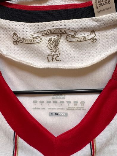 Liverpool F.C. - 2010/11 - Adidas - Away Shirt - White / Red - Mens - Small