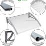 Front Door Canopy Outdoor Awning, Rain Shelter for Back Door, Porch, Window (MULTIPLE SIZES) Image 9