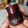 143 - Set of 4 Vintage 2oz Bovril Dark Brown Glass Embossed Letters Collectible Decorative Jars Image 2