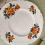 Vintage Orange Yellow Rose Pattern 1960s Crown Royal Cake Plate or hanging wall plate in Good Condition Image 6