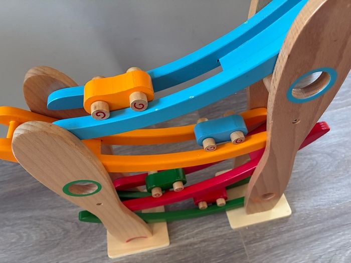 Wooden Car Roll toy wood frame -brilliant toy!