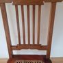 Antique Vintage Chair with Rattan Woven Seat Pad Image 9