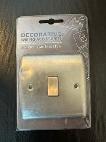 1 Gang Brushed Stainless Steel Switch