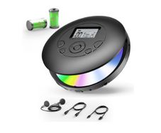Portable CD Player, 7 Hour Battery Playtime, Compact Discman with Earphone