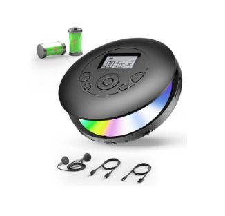Portable CD Player, 7 Hour Battery Playtime, Compact Discman with Earphone