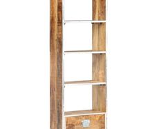 Book Cabinet 56x28x163 cm Solid Rough Mango Wood