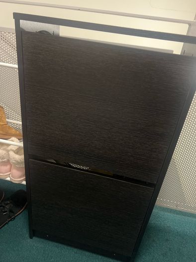 Black Shoe Storage Cabinet