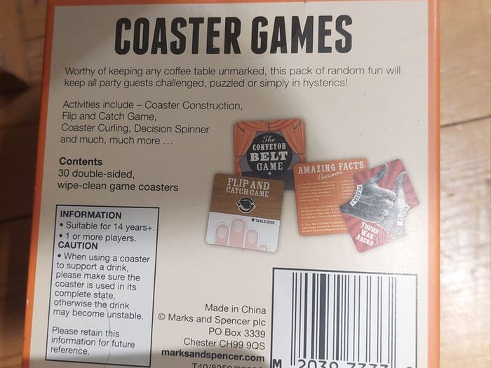 Coaster games - unopened gift