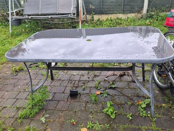 FREE Glass Top Garden Table & 6 Chairs