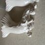 Vintage Pair Belleek China Cornucopia Spill Vase Image 10
