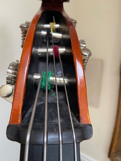 Double Bass 3/4 solid wood, bow & case + pickup