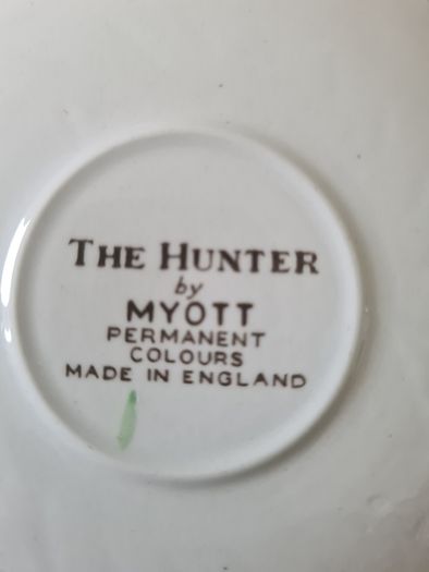 TeaCups Saucers  Plates The Hunter  by Myott
