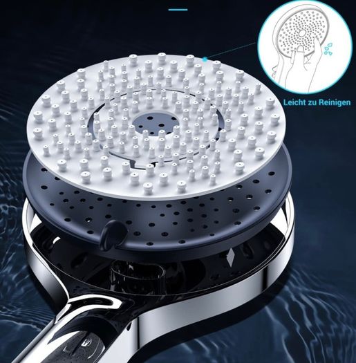 Large Shower Head 130mm Diameter 3 Spray High Pressure Handheld Shower Head Chrome Finish (FREE POSTAGE)