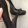Leather high heels size 3 brown Image 4