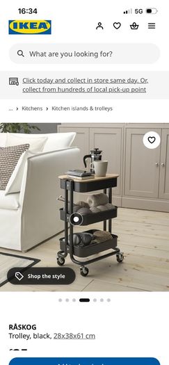 ikea RASKOG Trolley, black