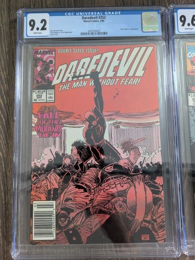 Daredevil Issue 252 and 283 CGC 9.6 Certified Graded Comic Framed Captain America Marvel