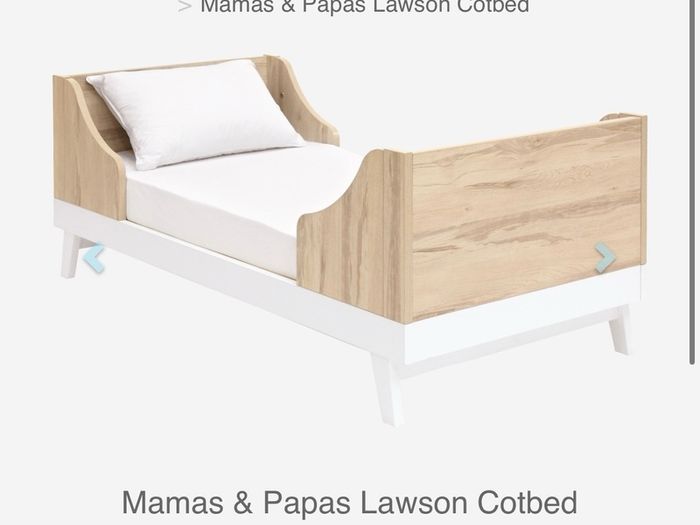 Mamas and papas Lawson cot and bed