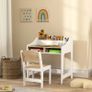 Children's Desk Set with Storage, Open Compartments, Chair, 3-8 Years, Wood Image 2