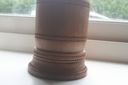 Wooden hand carved pot