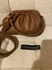 Tim & Simonsen all leather tan danish hand bag