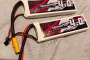 2x lipo battery 2s 4000 mah