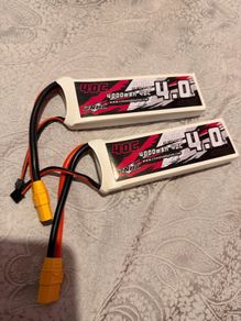 2x lipo battery 2s 4000 mah