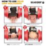 Multi Grip Straps/Hooks, Premium Heavy Duty Weight Lifting Straps/Gloves - Gym Strap for Deadlifts, Rows & Weight Training, Wrist Support for Men & Women Image 4