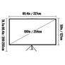 Tripod Projector Screen with Stand 100inch 16:9 4K HD Projection Screen Stand Wrinkle-Free Height Adjustable Portable Screen for Projector Indoor Image 2