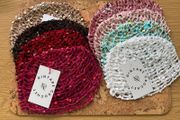 Beautiful crochet sequin bonnet