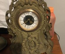 antique brass mantle clock