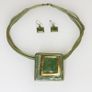 Buckingham Necklace & Earring Set In Light green Image 2