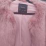 Bershka pink faux fur jacket (free postage) Image 3