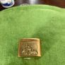 antique  old brass Japanese button box Image 3