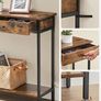 Console Table, Hallway Table, Side Table, Sofa Table with 2 Drawers, Steel Frame, Hallway, Living Room, Industrial Design, Vintage Brown/Black Image 4