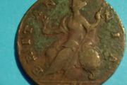 England George II  1735 Half Penny  V.Fine condition