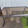 Glass top garden rattan table Image 2