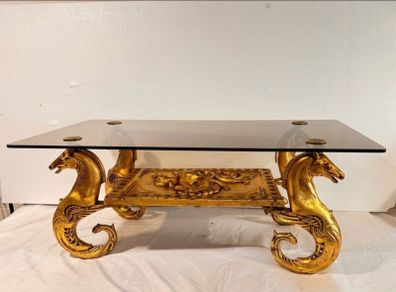 French Neoclassical Coffee Table Base  Missing Glass Top