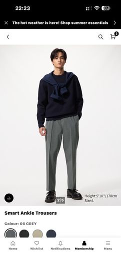 UNIQLO Smart Ankle Trousers